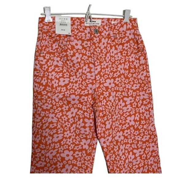 Cotton On Womens Original Flare Jeans Bella Daisy Groovy 70s Floral Y2K NWT US 4 - Picture 2 of 9